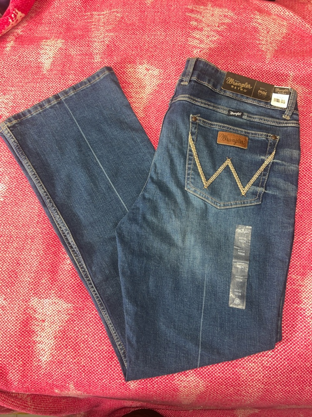Wrangler RETRO Women’s Mar Mid Rise Boot Cut Jeans Size Size 19x34/22W